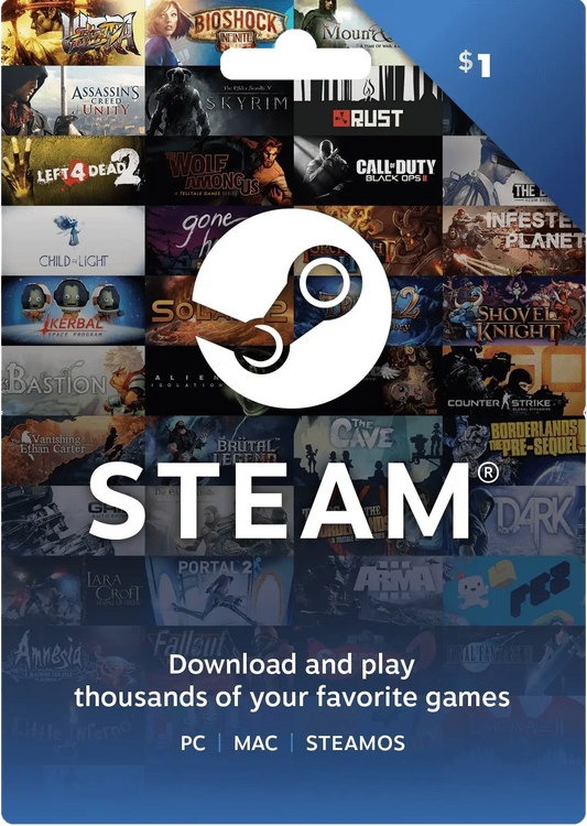 Steam Gift Card USA 1 USD Steam Key